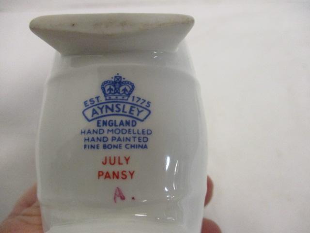 Aynsley "July Pansy" Fine Bone China Sculpture - Made in England