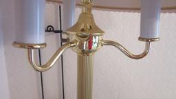 Restored Floor Lamp with Marble Accent Base