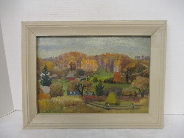 Framed Painting by Russian Artist Dated 1999 - Title and Signature on Back