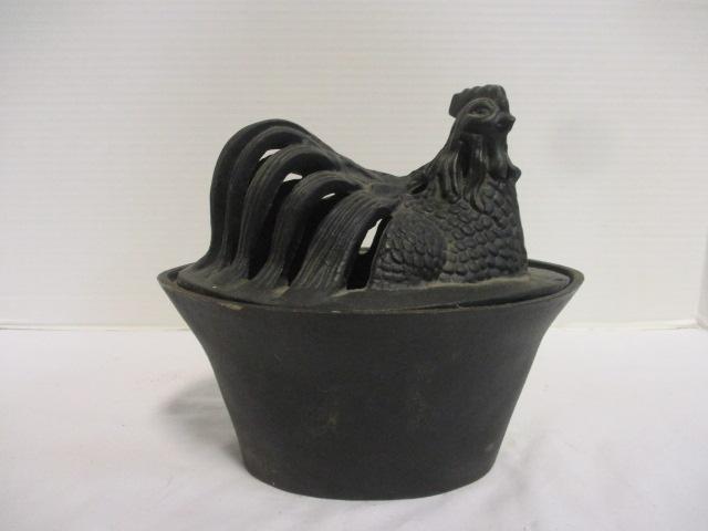 Sitting Hen Cast Iron Steamer Wood Stove Pot