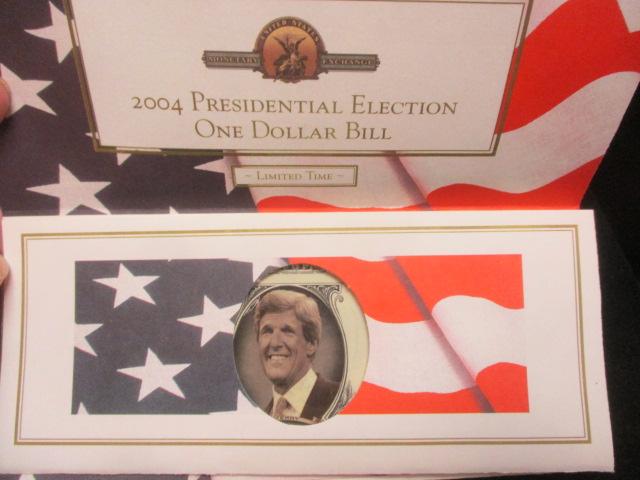 Lot of (3) 2004 John Kerry Presidential Election $1 Bills