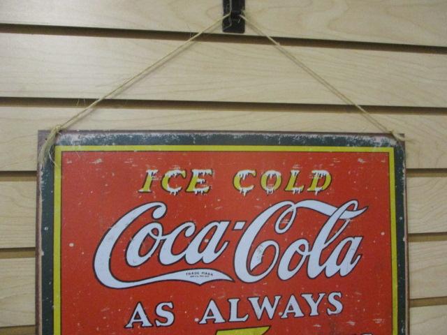 Vintage Coca Cola Metal Sign