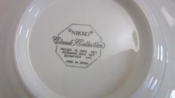 57 Pieces of Vintage Nikko Christmastime with Black Hallmark Dinnerware