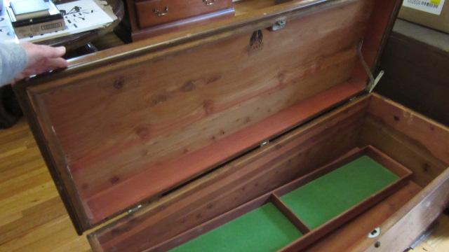 Vintage Waterfall Edge Lane Cedar Lined Chest