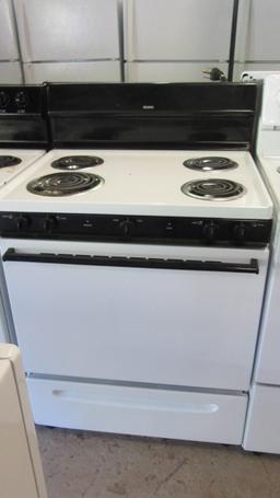 White Kenmore Electric Coil Burner Stove