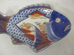 Japanese Imari Porcelain Fish Plate