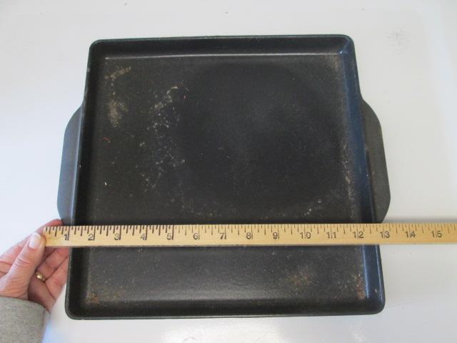 Zakarian Coated Square Cast Iron Griddle/Grill Pan
