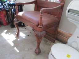 Pulaski Carved Wood Hall Tree Chair