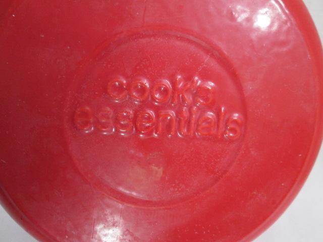 Small Cook's Essentials Red Enamel Over Cast Iron Dutch Oven