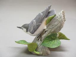 2004 Lenox "White-breasted Nuthatch" Fine Porcelain Bird Figurine 4 1/2"