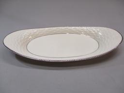 Lenox Basket Weave Server w/Gold Trim 13 1/2" x 6"