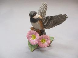 1998 Lenox "Chestnut-backed Chickadee" Fine Porcelain Bird Figurine 5"