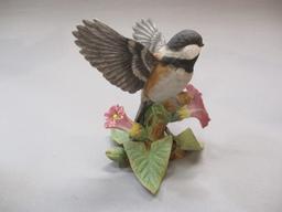 1998 Lenox "Chestnut-backed Chickadee" Fine Porcelain Bird Figurine 5"