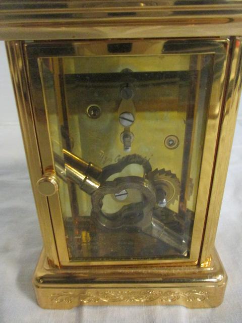 Faberge 11 Jewels Carriage Clock Swiss Made #1222