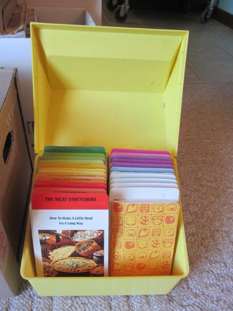 Vintage Cook Books and 1970's Betty Crocker Recipe Card Set