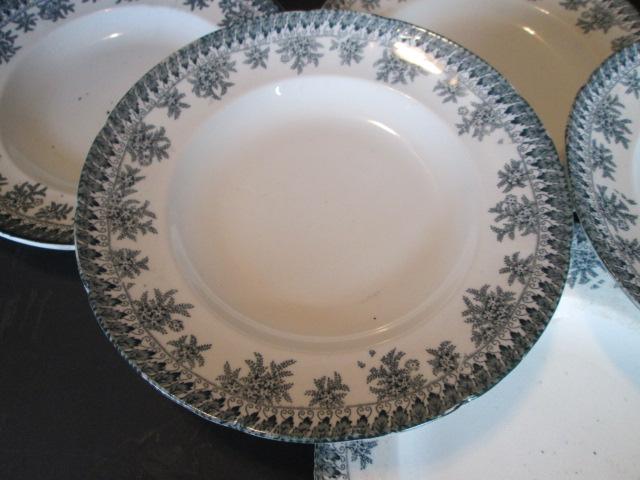 Six Anchor Pottery Semi-Porcelain Transferware Plates