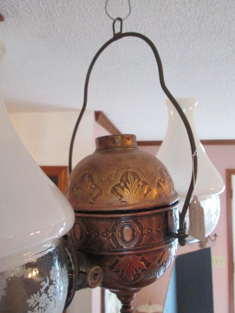 Angel Mfg. Co. New York Hanging Angle Oil Lamp