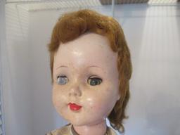 Two Vintage Composite Dolls and Two Hard Plastic Sleepy Eye Dolls