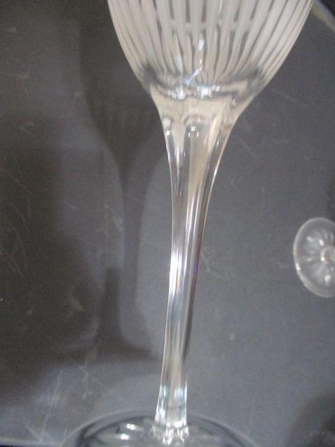 JG Durand "Radiance" Frosted Cut Crystal Stemware