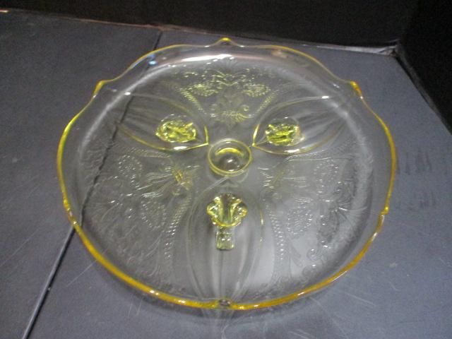 Large Collection of Vintage Glassware-Depression Glass Serving Trays, Carnival