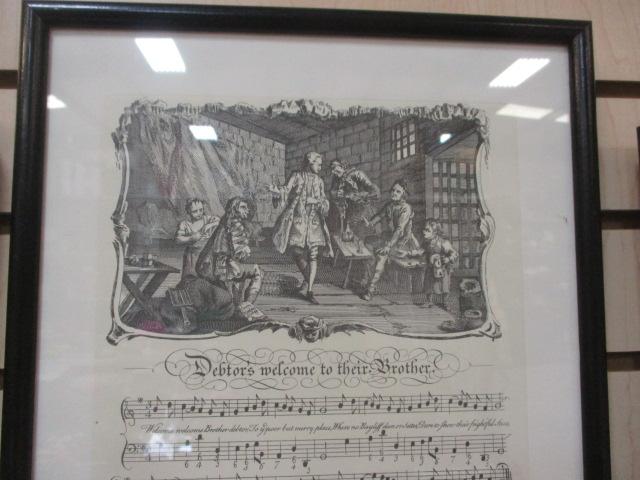 4 Framed Vintage Music Sheets