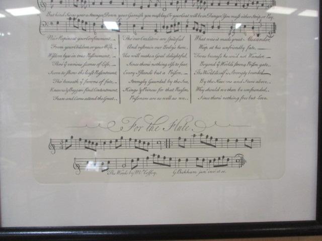 4 Framed Vintage Music Sheets