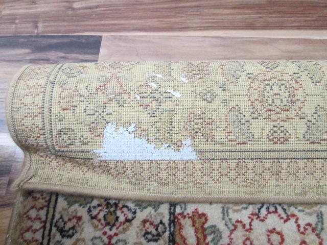 Beige and Rust Floral Design Area Rug