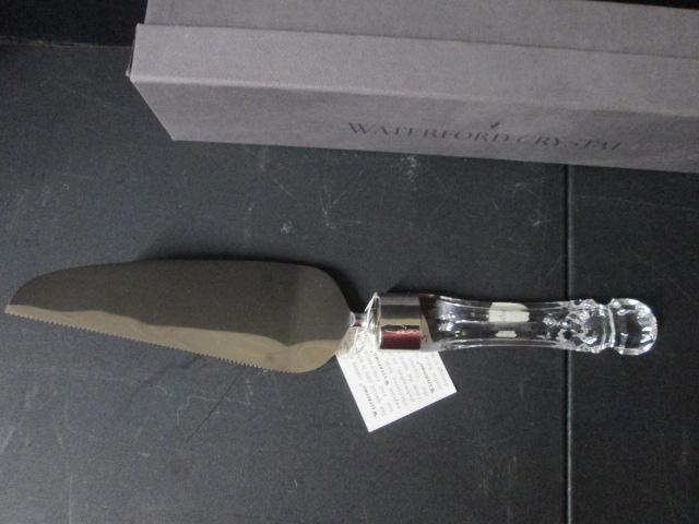 Waterford Cutlery Crystal Handle Cake Knife with Stainless Blade in Original Box