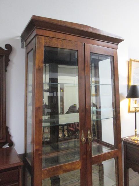 Neo Classical Illuminated Curio Display Cabinet