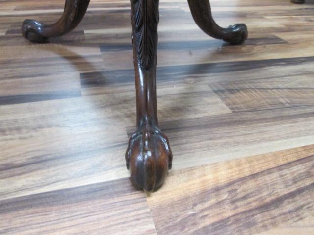 Henkel-Harris Mahogany Pie-Crust Tilt Top Table with Carved Ball and Claw Feet