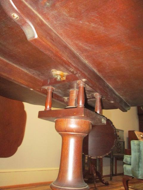 Mahogany Pie-Crust Tilt Top Table with Carved Ball and Claw Feet