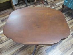 Cherry Turtle Form Tilt Top Table