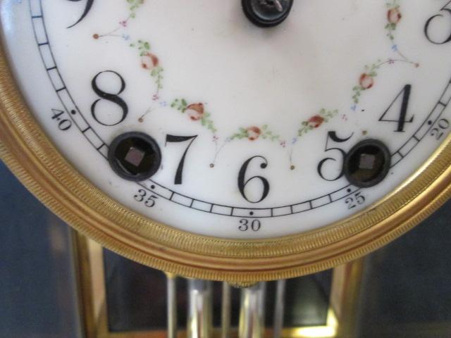 Vintage Seth Thomas Visible Escapement Brass 4 Glass Mantle Clock