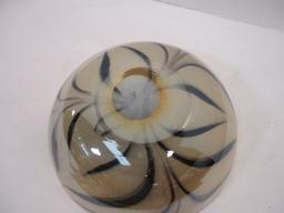 Brown Swirl Art Glass Bowl