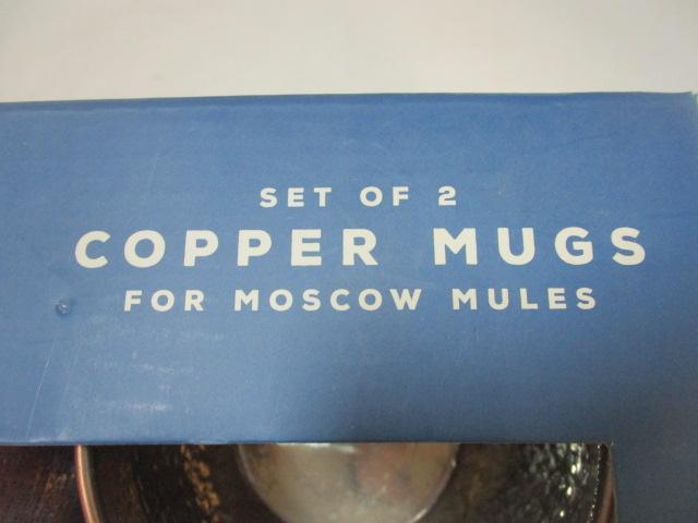 Two New Old Stock Sets of Storehouse Entertain Moscow Mules Copper Mugs