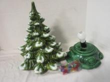 Retro Atlantic Mold Snow Capped Bough Ceramic Peg Christmas Tree