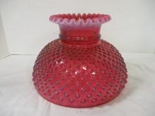 Fenton Cranberry Hobnail Opalescent Lamp Shade