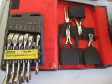 Stanley Stubby Boy Wrenches 3/4-3/8 and Craftsman 4 Plier Set