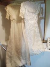 Two Lovely Antique 1920's Victorian Wedding Dresses