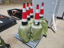 New Unused 15"x27" Fluorescent Safety Cones,