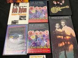 Assortment of Music CDs & DVDs, Sets for Buffalo Springfield, Live Aid, Bob Dylan, Simon & Garfun...