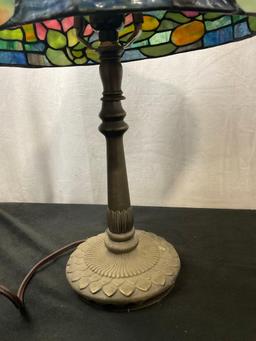 Tiffany Style Stained Glass Lamp, 22 inches tall