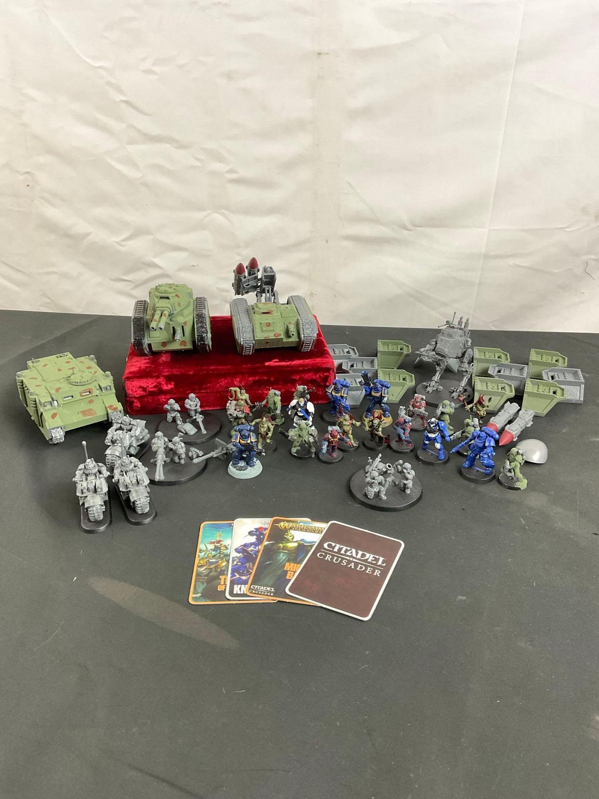 Collection of Warhammer Citadel Crusader Mini's - Most painted - See pics