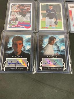 Collection of 5 Signed Celebrity Trading Cards & 3 Celebrity Sports Cards - See pics