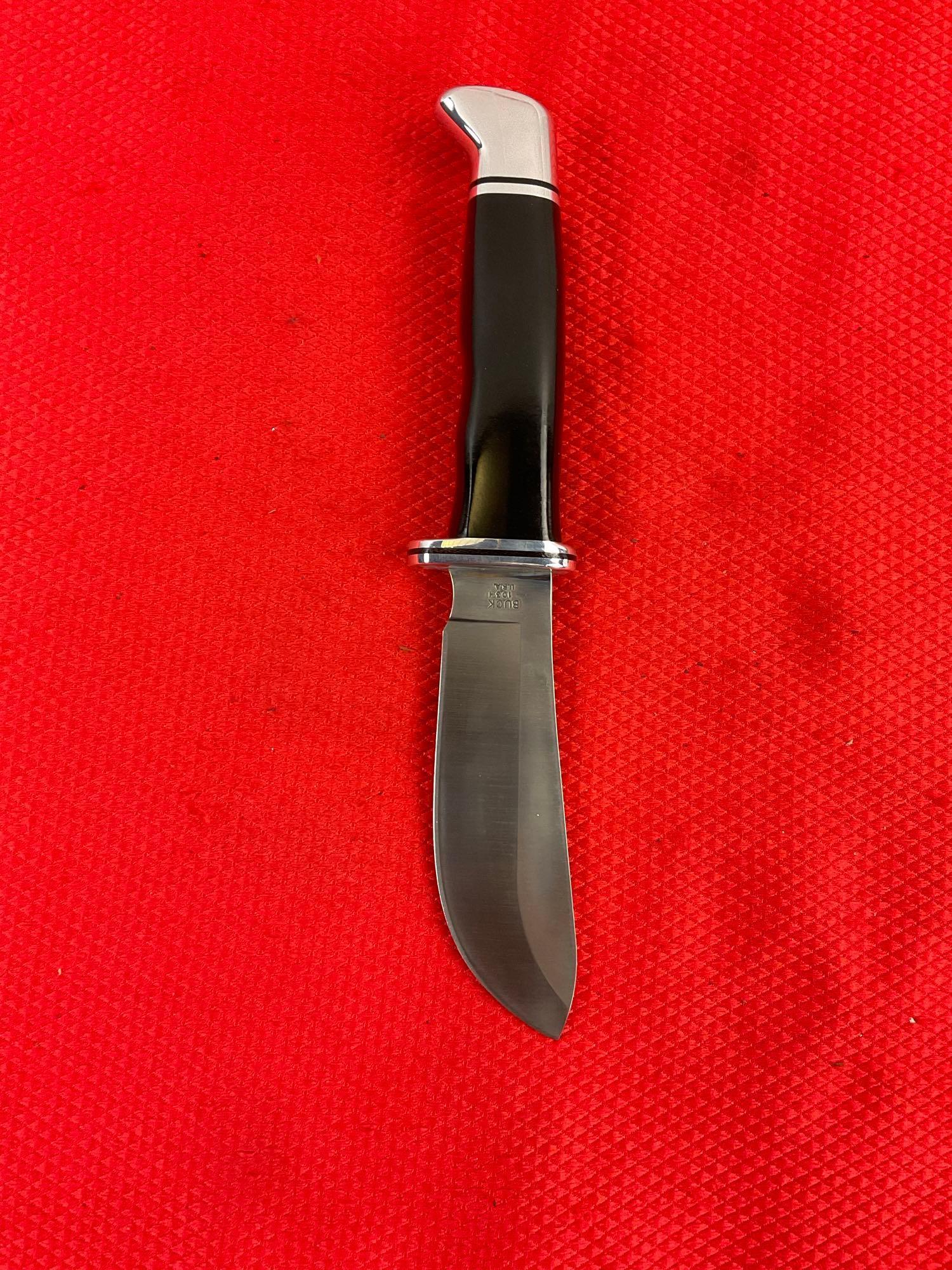 Modern Buck 4" Steel Fixed Blade Skinner Knife Model B103-1 w/ Leather Sheath. NIB. See pics.