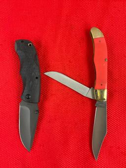 2 pcs Schrade Old Timer Steel Folding Blade Pocket Knives Models 25OTO & 2145OT. See pics.