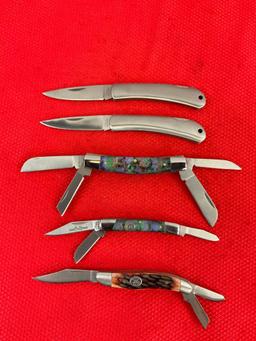 pcs Modern Rite Edge Steel Folding Blade Pocket Knives. 1x Stockman. 1x Congress. NIB. See pics.