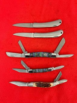 pcs Modern Rite Edge Steel Folding Blade Pocket Knives. 1x Stockman. 1x Congress. NIB. See pics.