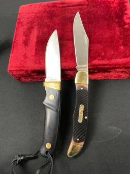 Pair of Vintage Schrade Knives, Old Timer Model 125OT & Fixed Blade Pro Hunter PH1