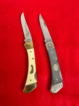 2x Frontier Folding Pocket Knives - The All Americans & Kentucky - Blades are 3" long - See pics